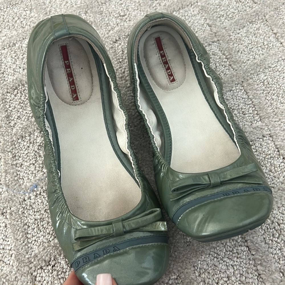 PRADA bailarina shoes - patent leather green - Picture 8 of 8